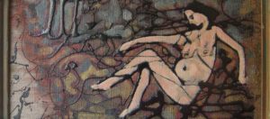 small painting of naked woman