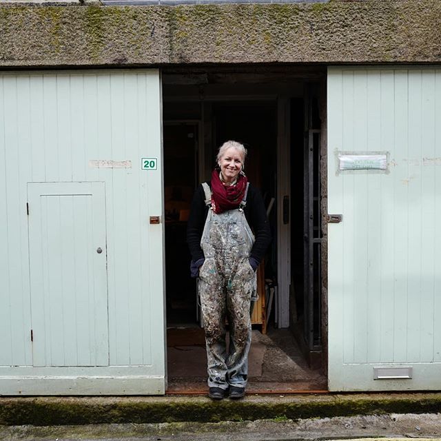 portrait of delpha hudson outside her studio by Rick Davy