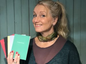 author delpha hudson with proofs of book
