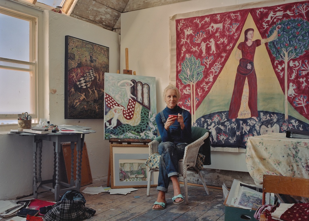 artist in her studio