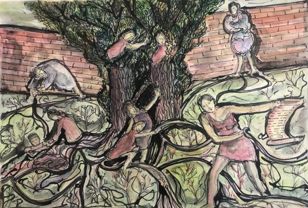 the bizarre sensation we've been here before watercolour 42x30cm 2022
