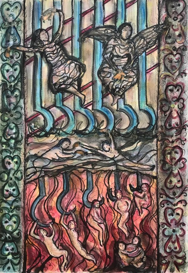 the nepenthe of belief watercolour & ink 30x42cm 2022