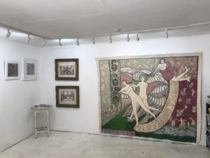 studio with figurative painting