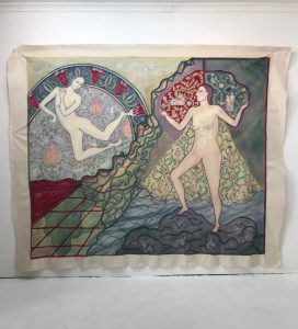 painting in an art studio