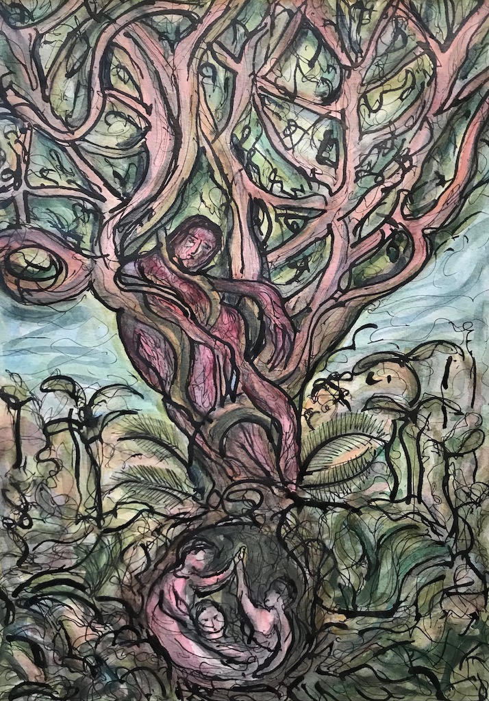 mythic surreal ink on paper