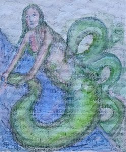 colourful watercolour on paper mythical creatures