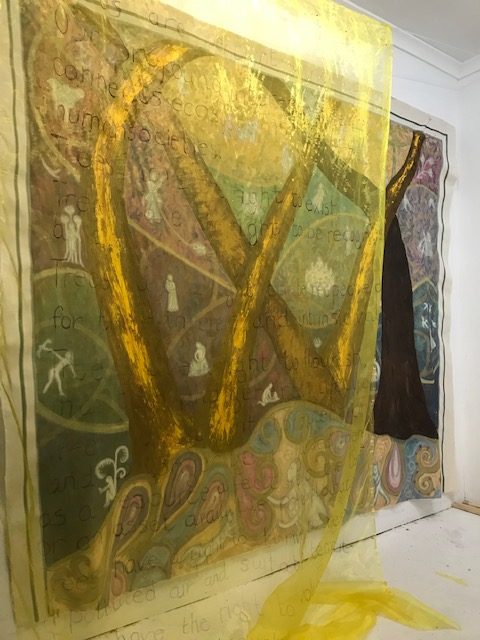 painting installation in progress